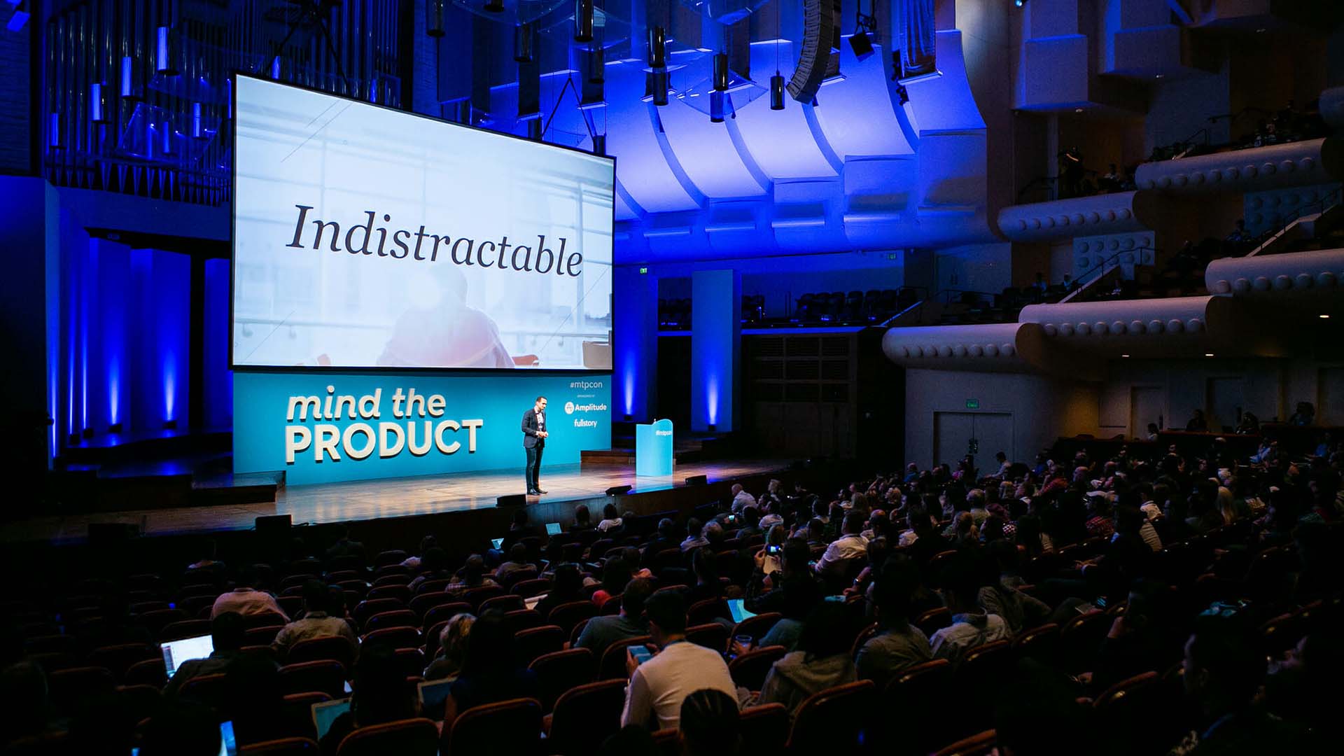 nir eyal giving keynote talk