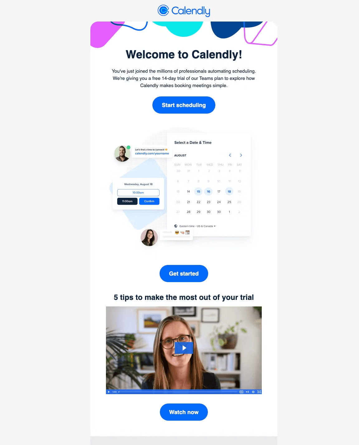 Calendly Onboarding Email