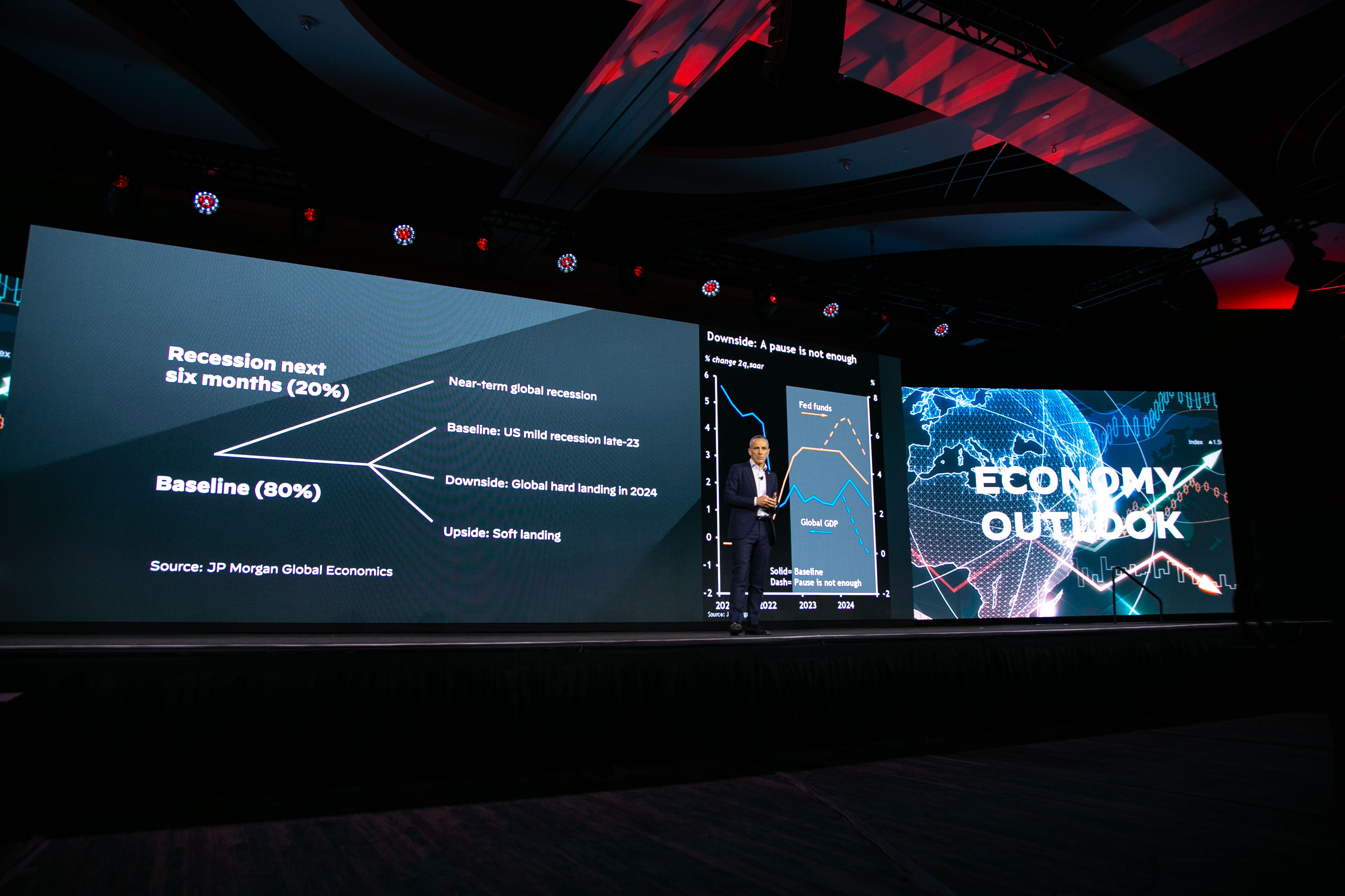 Bridgestone meeting with executive on stage