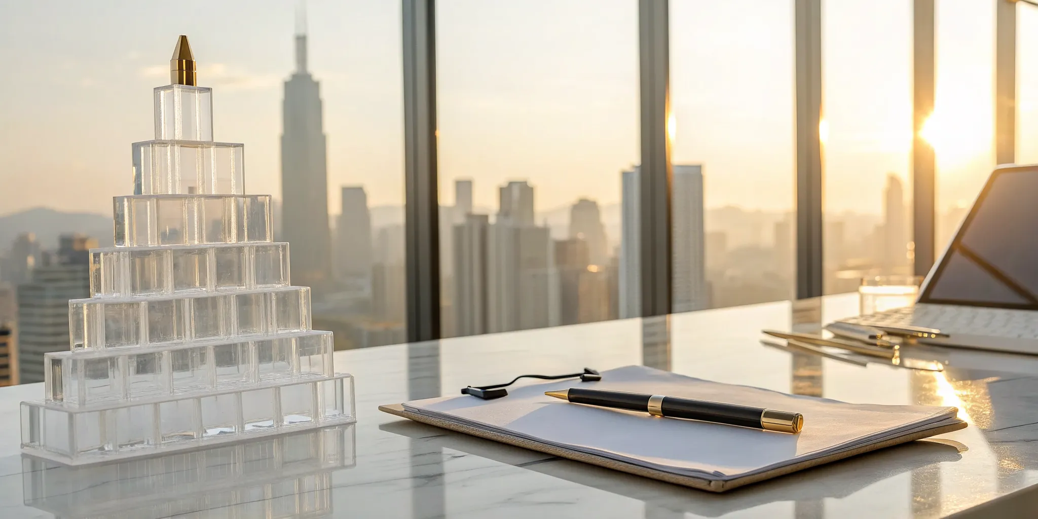 Laptop and notepad used to find the best structured note providers for retirement.