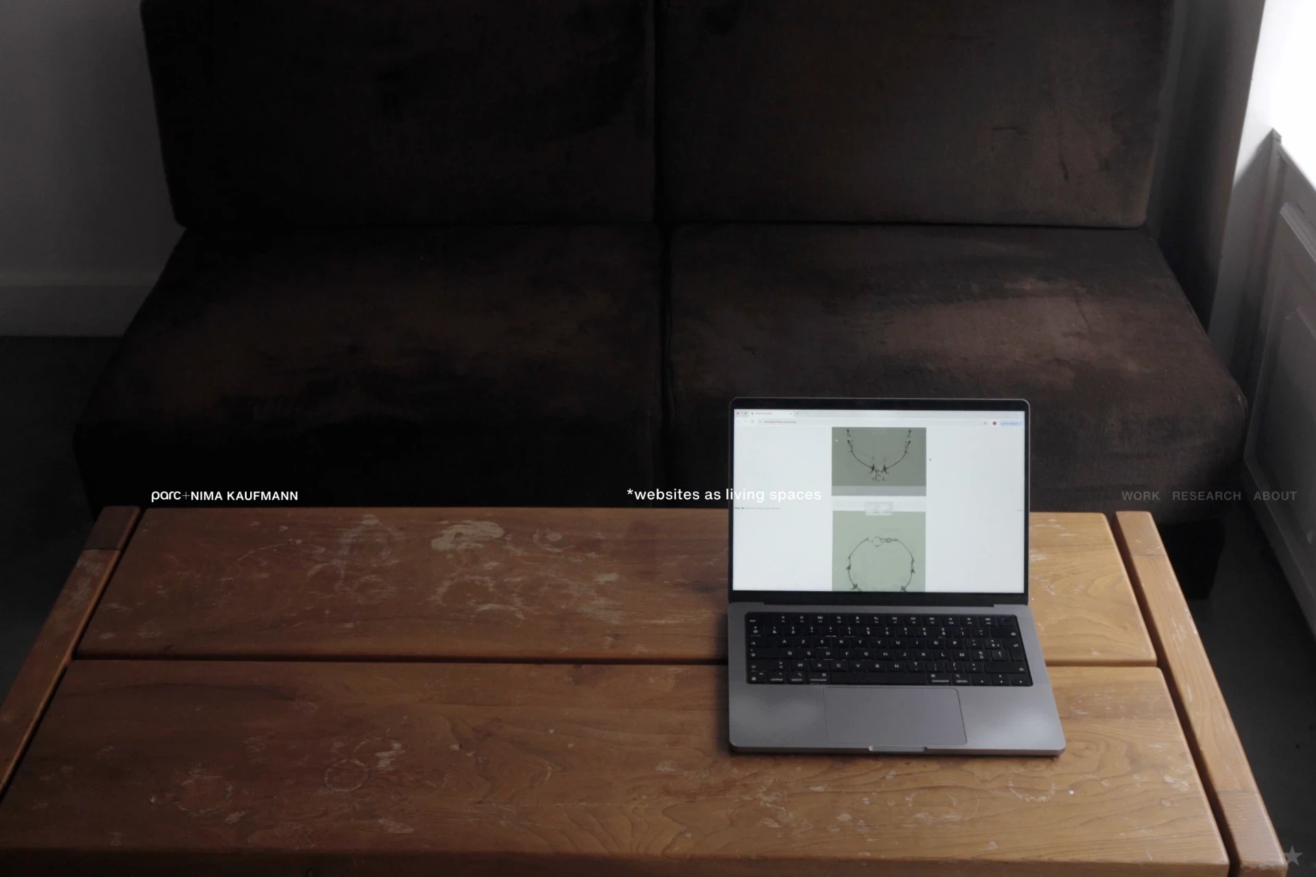 Screenshot of Parc website
