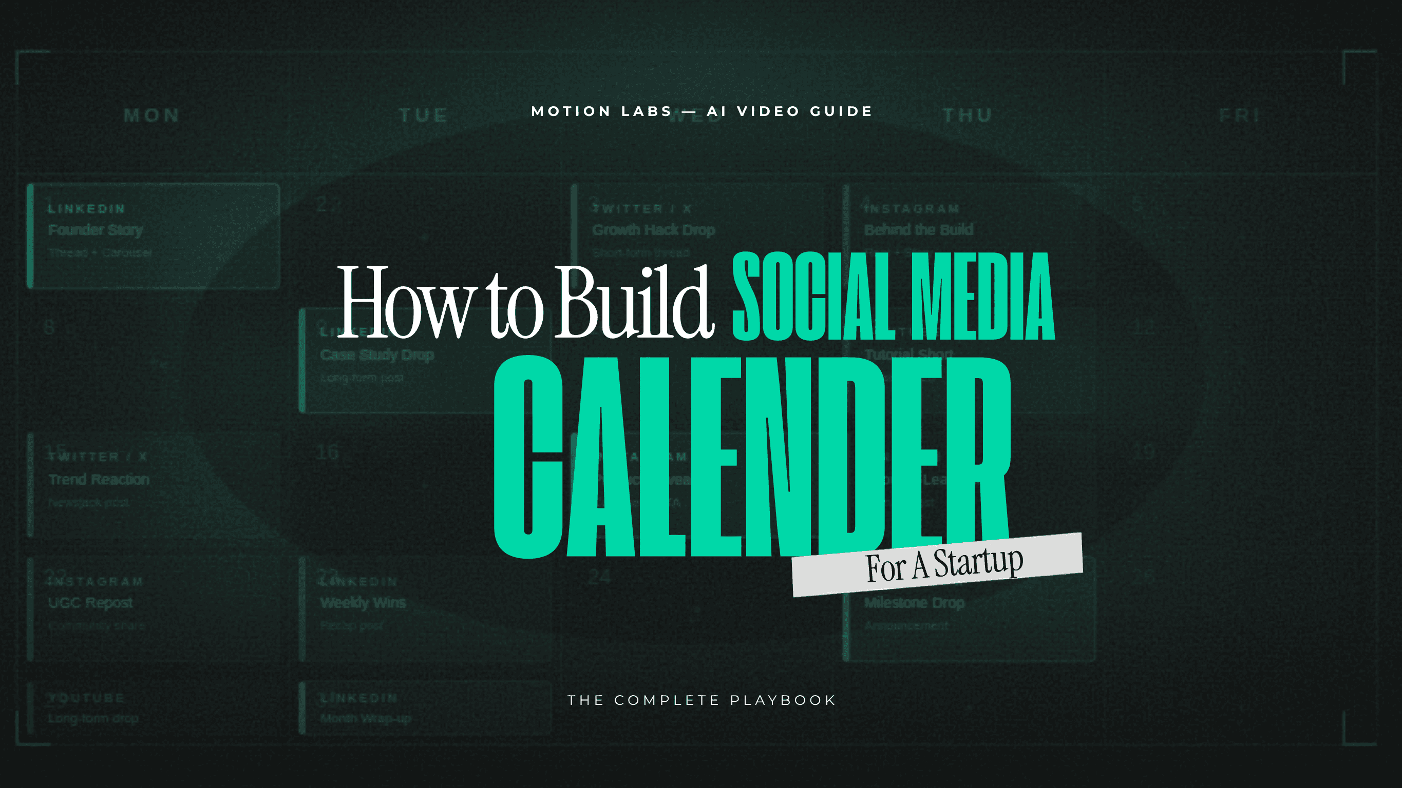 How to Build a Social Media Content Calendar for a Startup in 2026