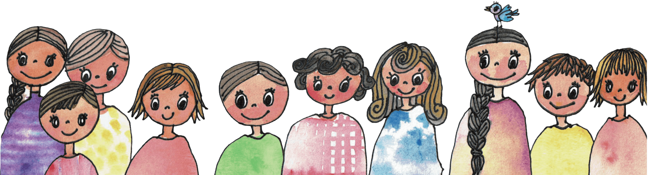 Single Mothers' Forum Okinawa illustration of mothers standing together