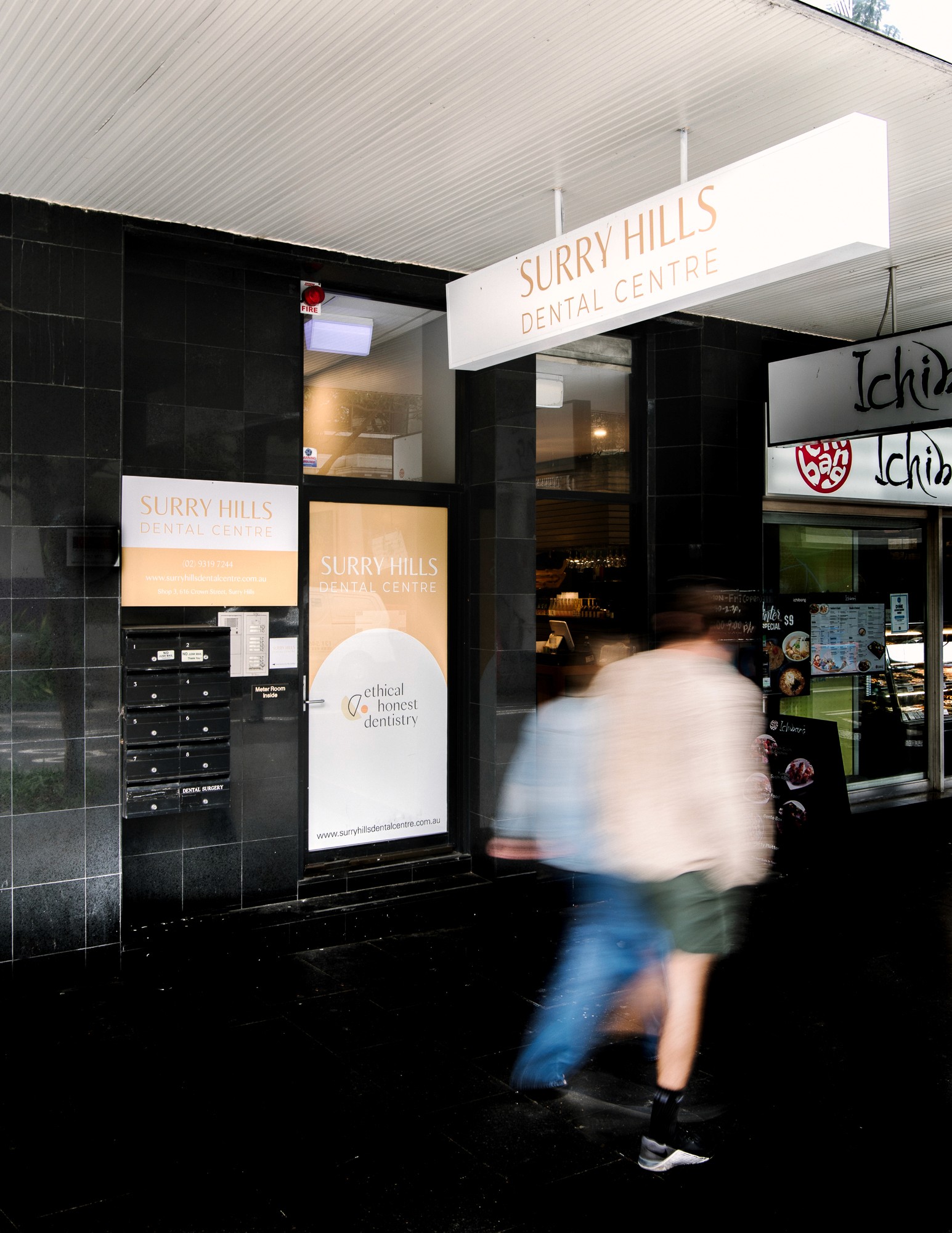 Surry Hills Dental Centre signage, Crown Street streetfront view