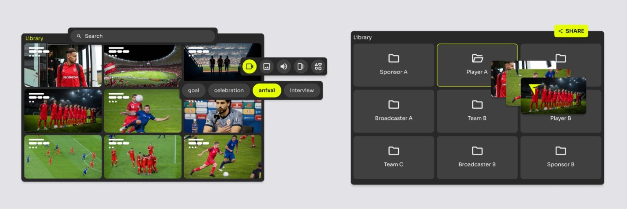 WSC Sports product Interface