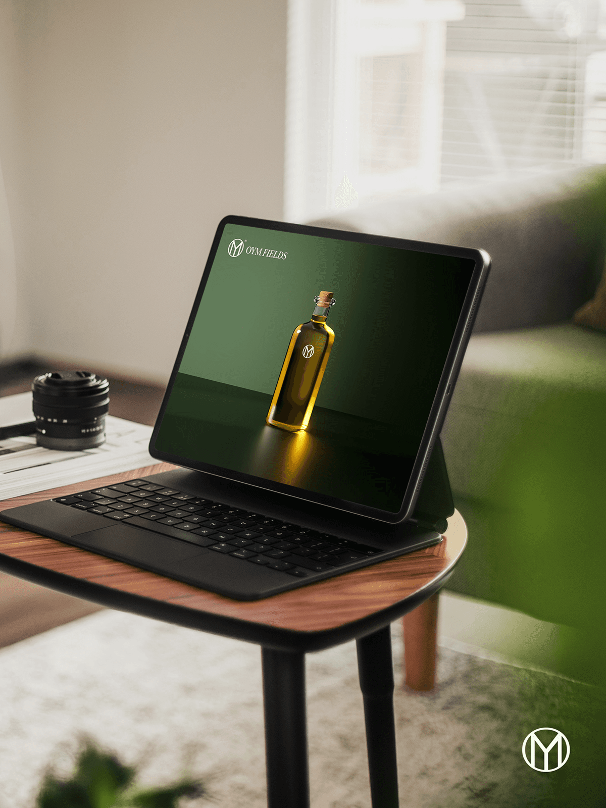 Stylish individual in a brown blazer and black loafers, posing confidently against a red background.