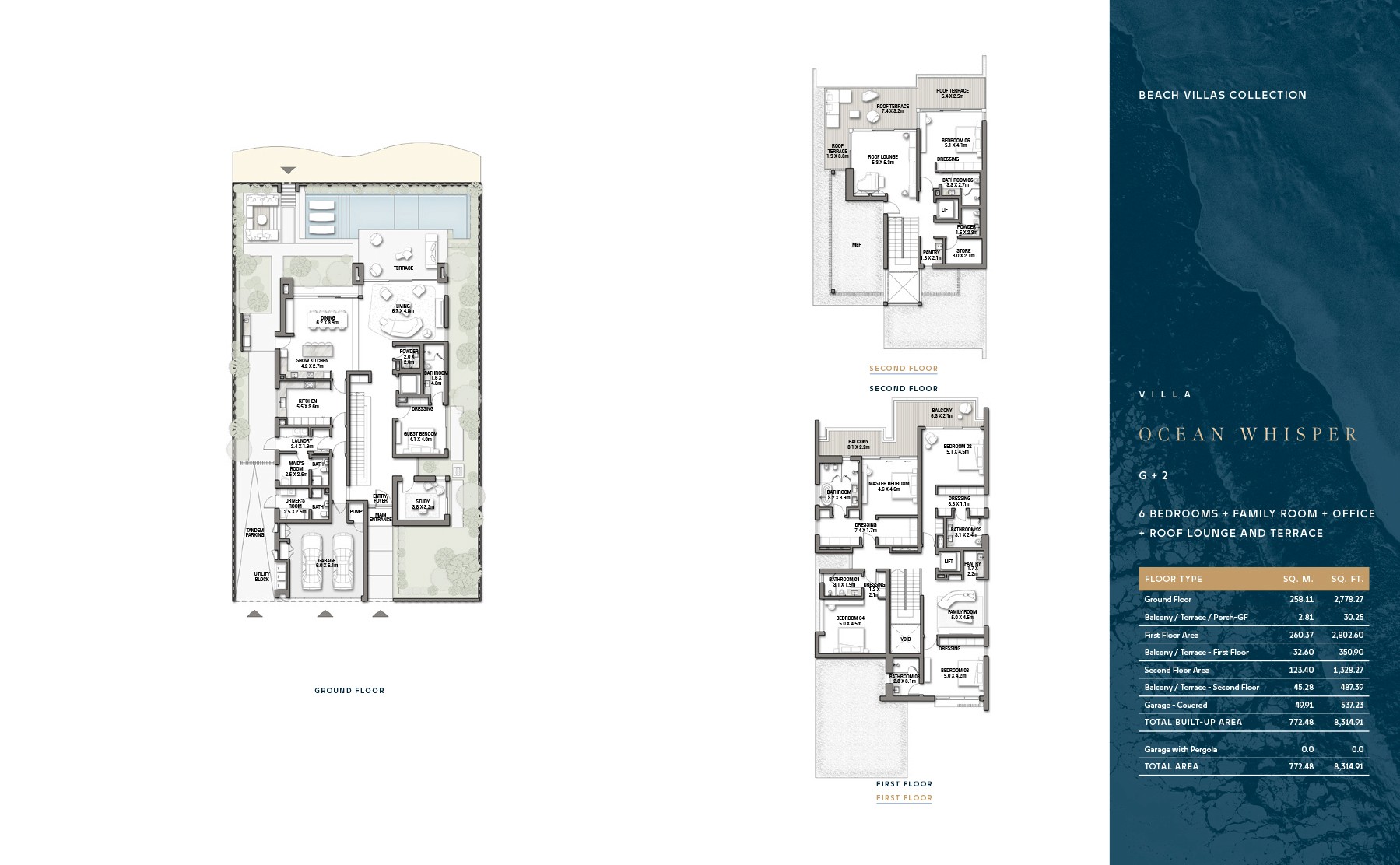 Villa Ocean Whisper by Nakheel Properties Floor Plan