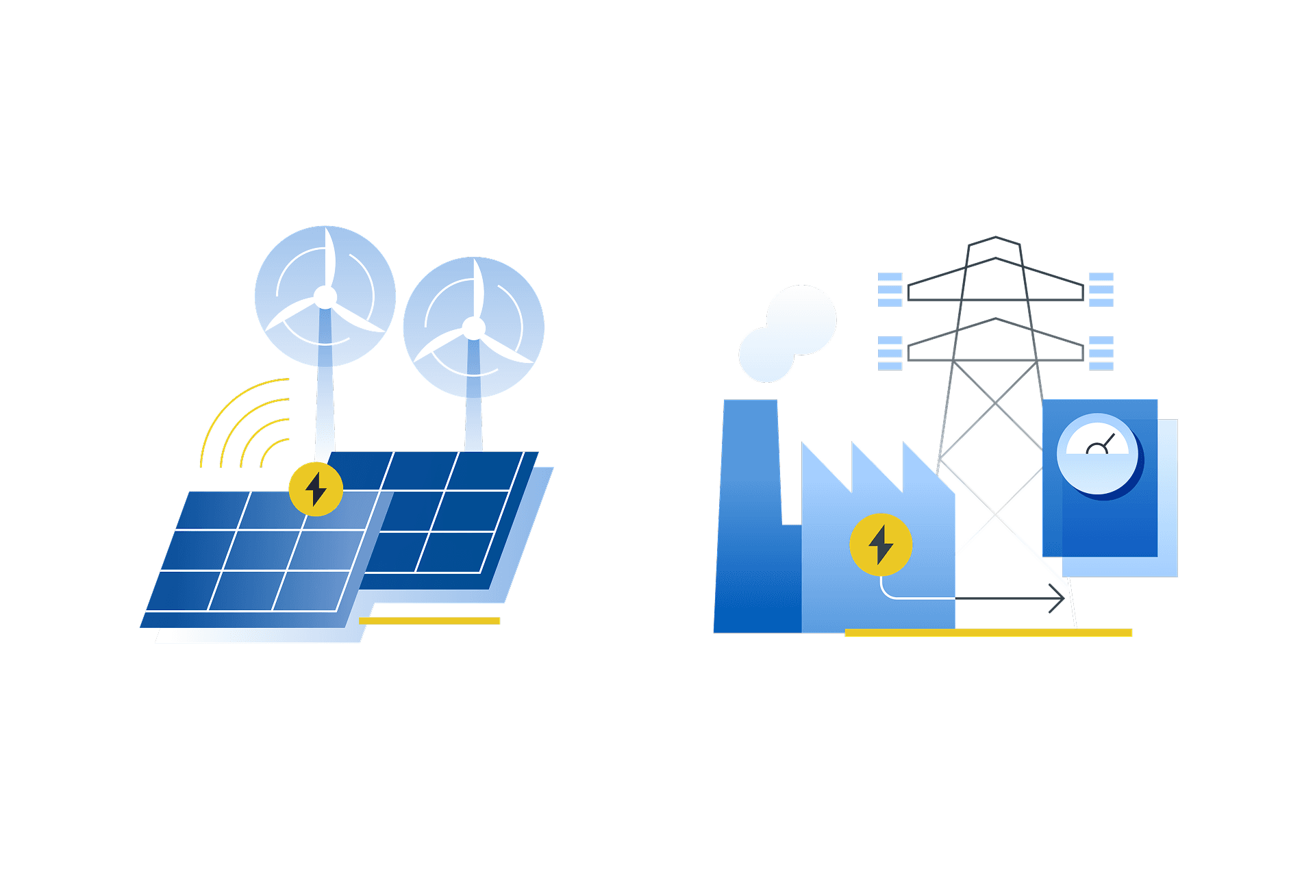 Energey sector illustrations