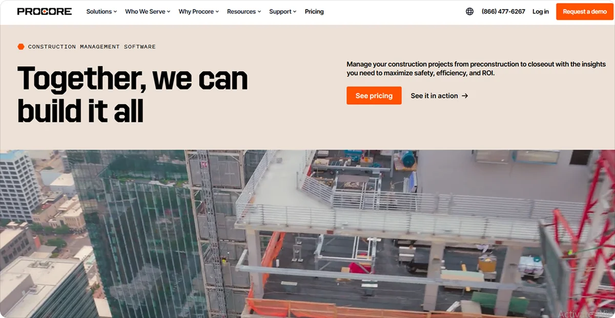 Procore Homepage