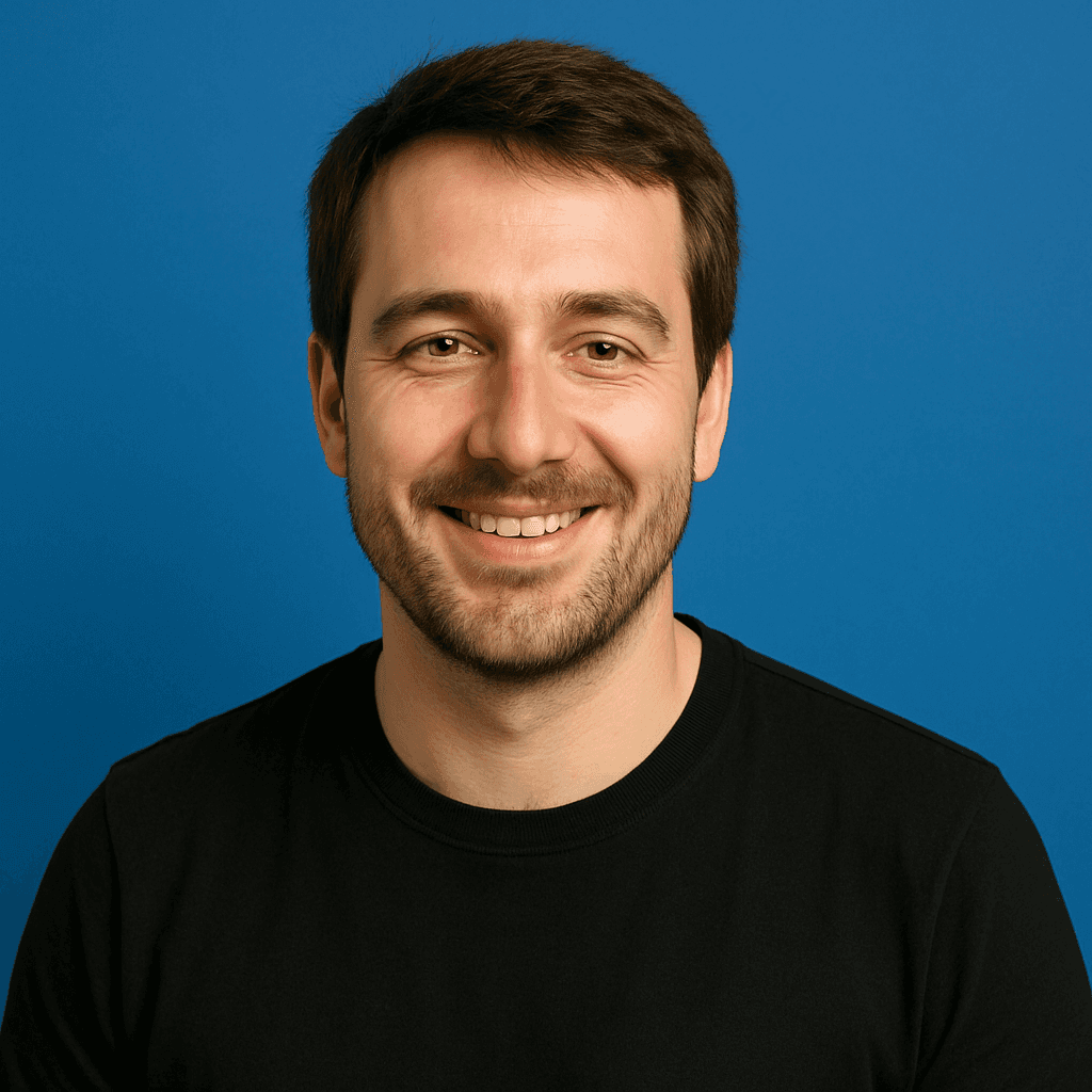 a man smiling for the camera