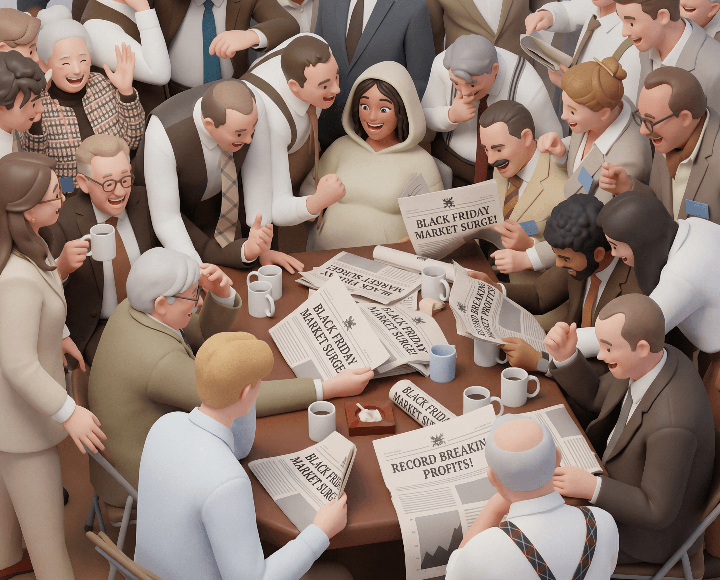 Two colleagues collaborating over paperwork at an office desk, with plants in the background.