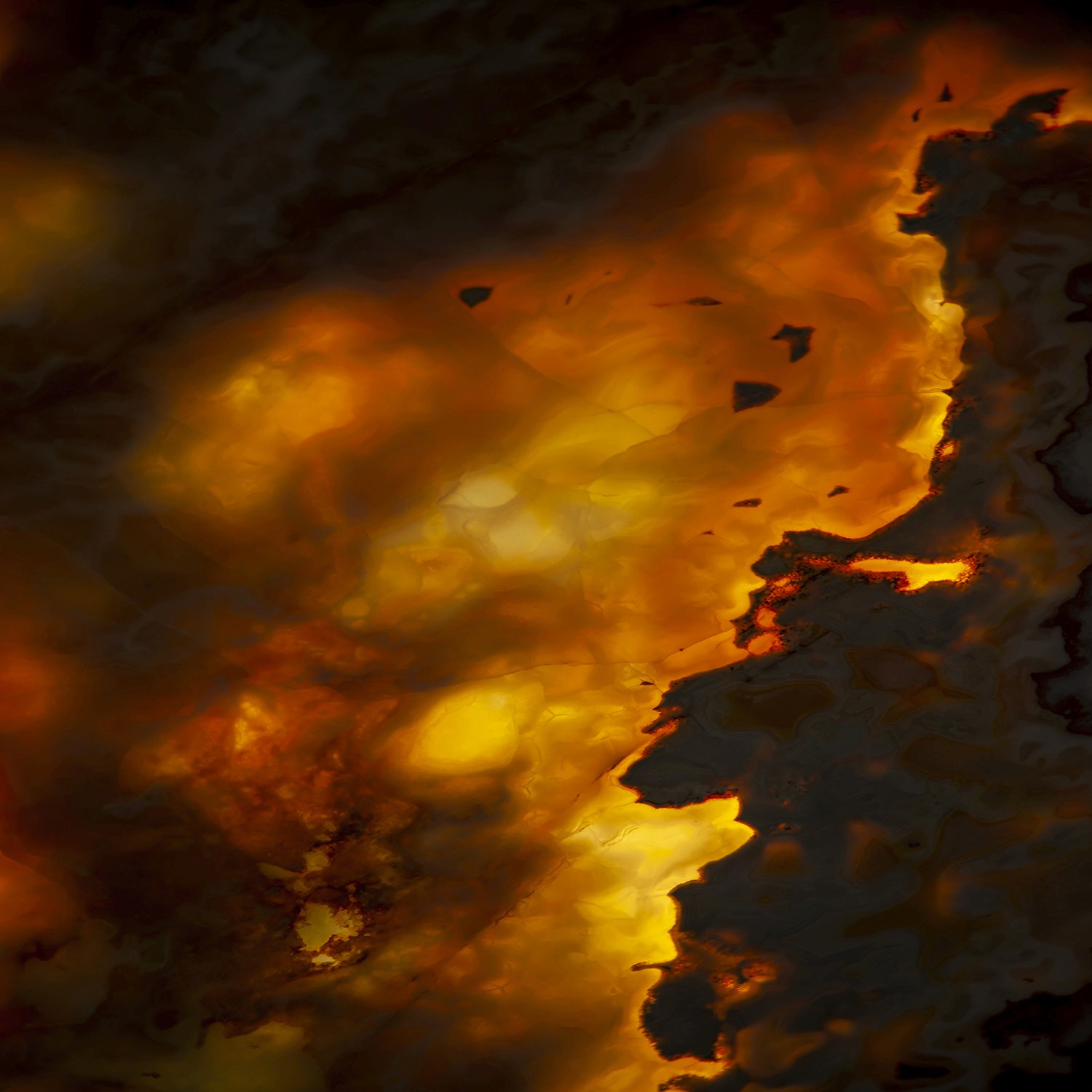 Fantasy Blue Onyx with strong blue and orange tones