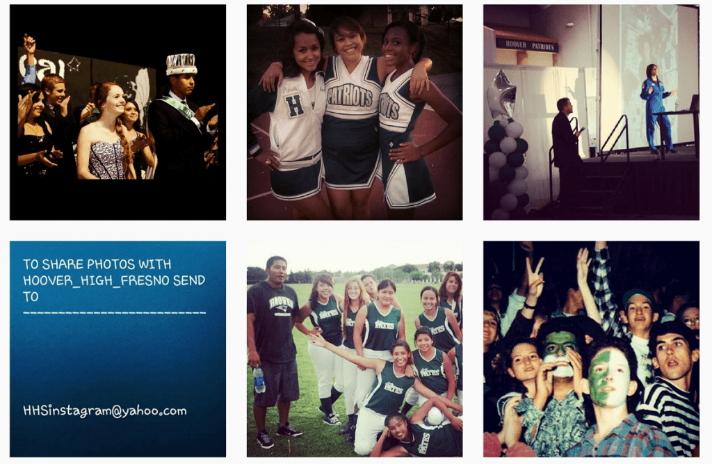 school social media example