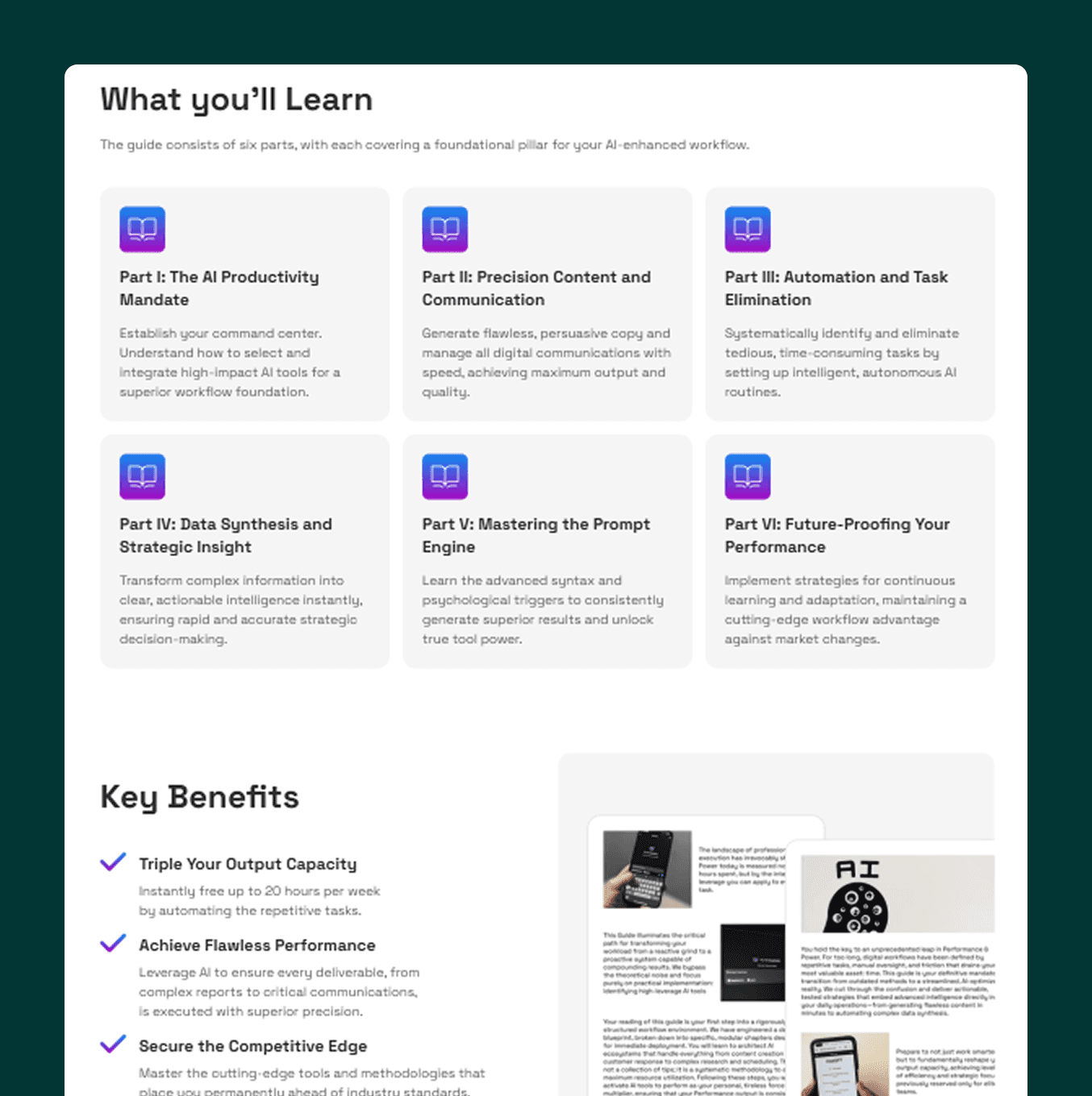 section snapshot from template