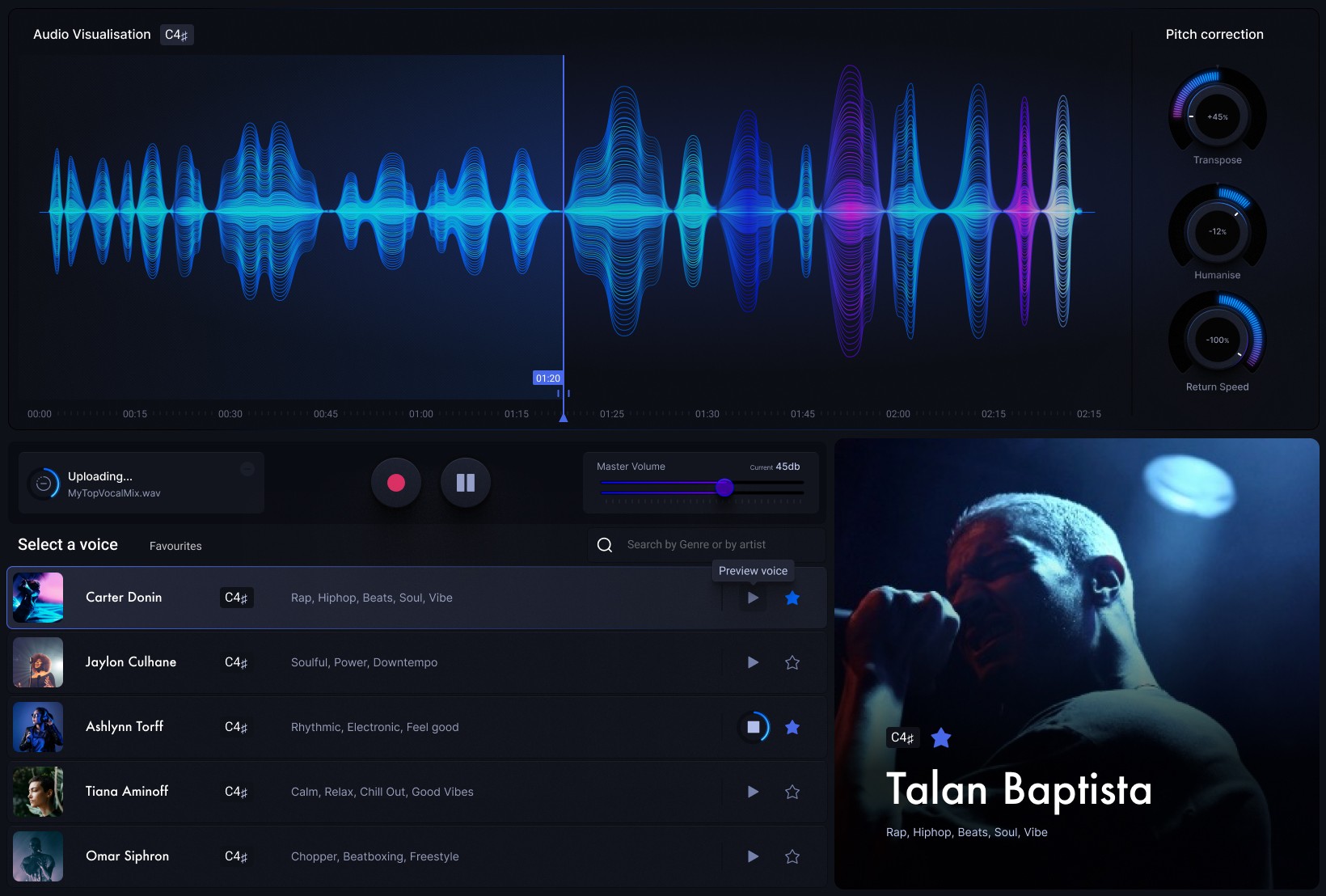 Nu-Voice Pitch Correction AI alternative view