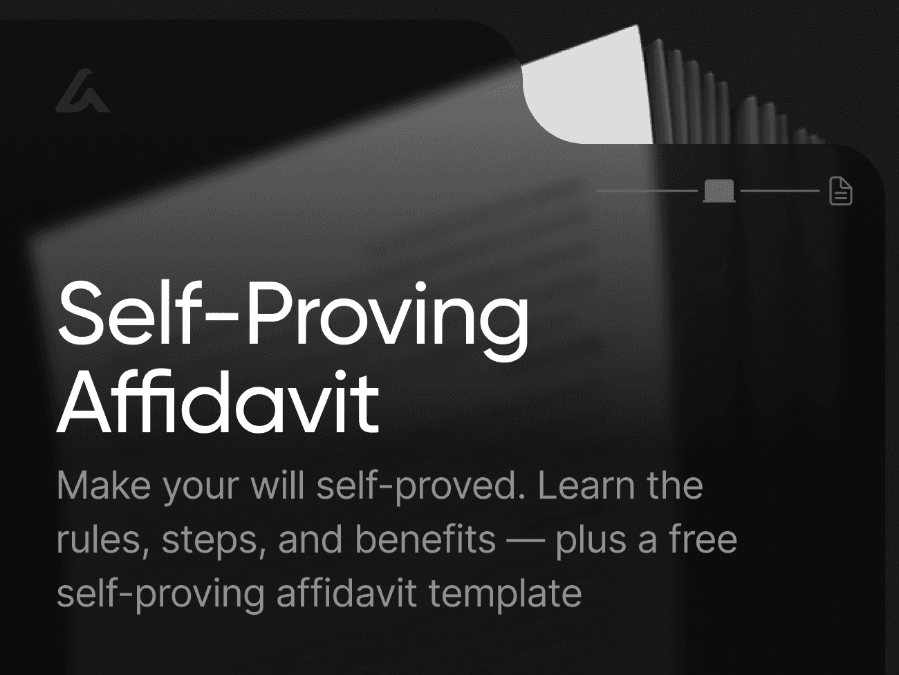 Self-Proving Affidavit (Sample Law)