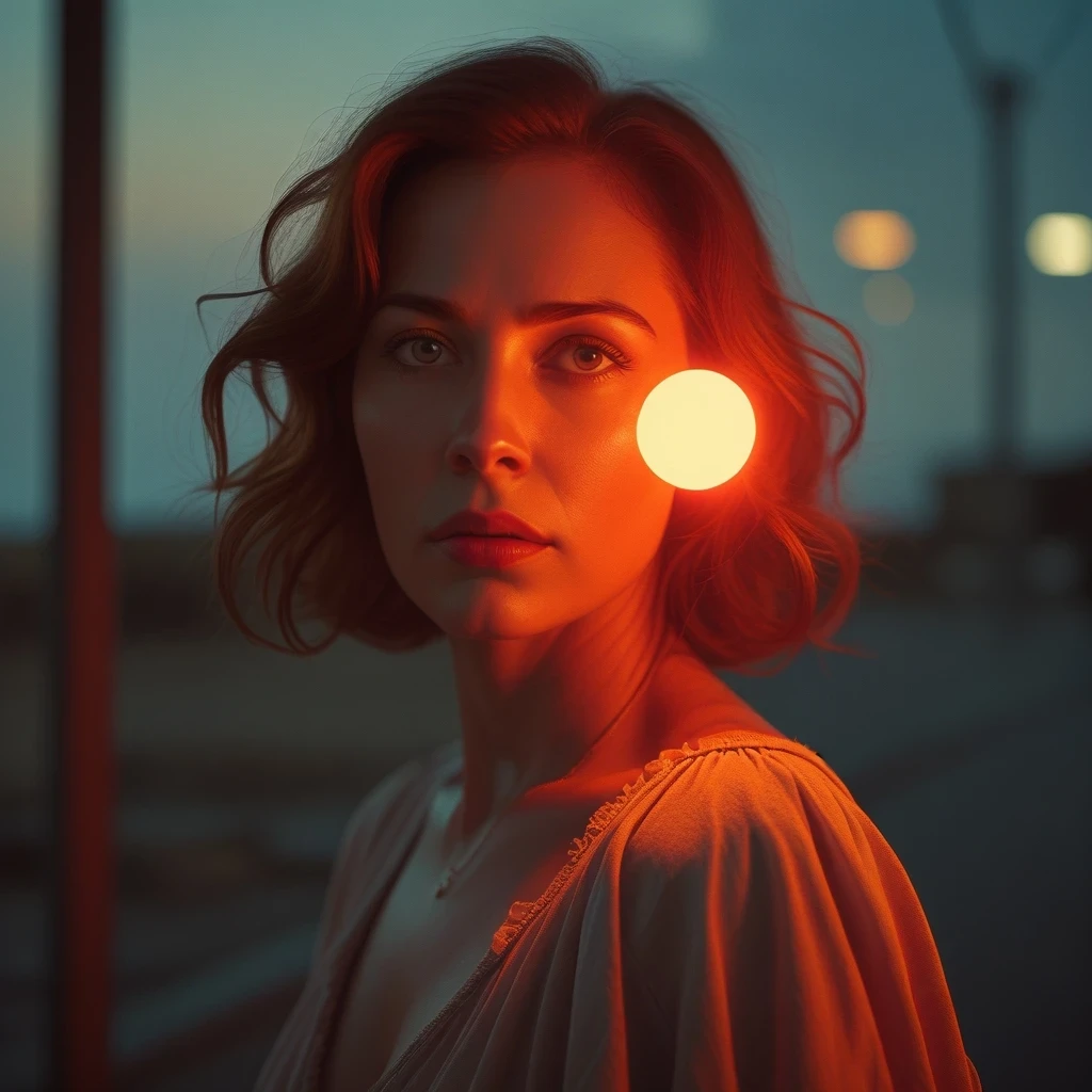 woman sunset