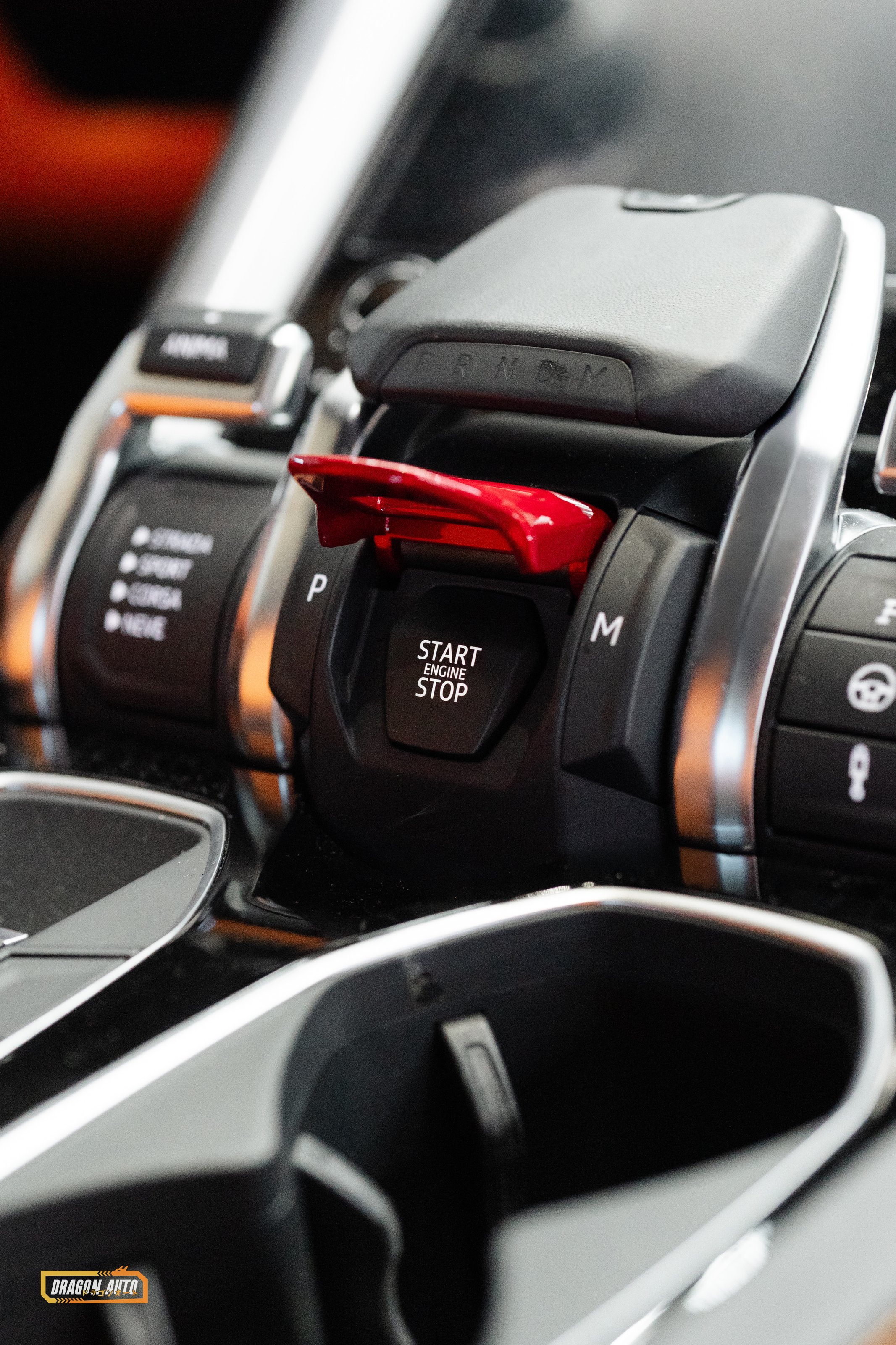Start engine button and drive mode selector in a 2019 Lamborghini Urus, Dragon Auto Milpitas