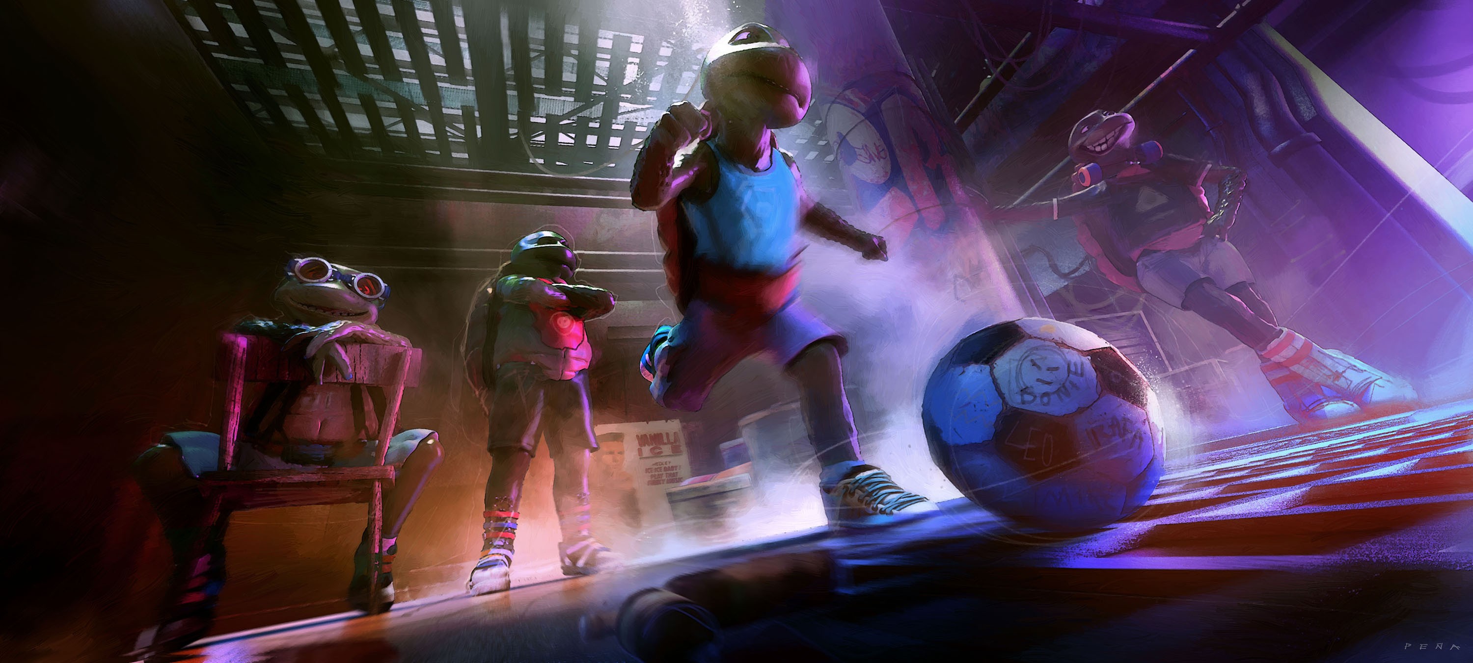 Additional work concept art – detailed world-building for animation or theme park project