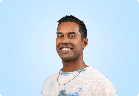 a person wearing a baseball cap