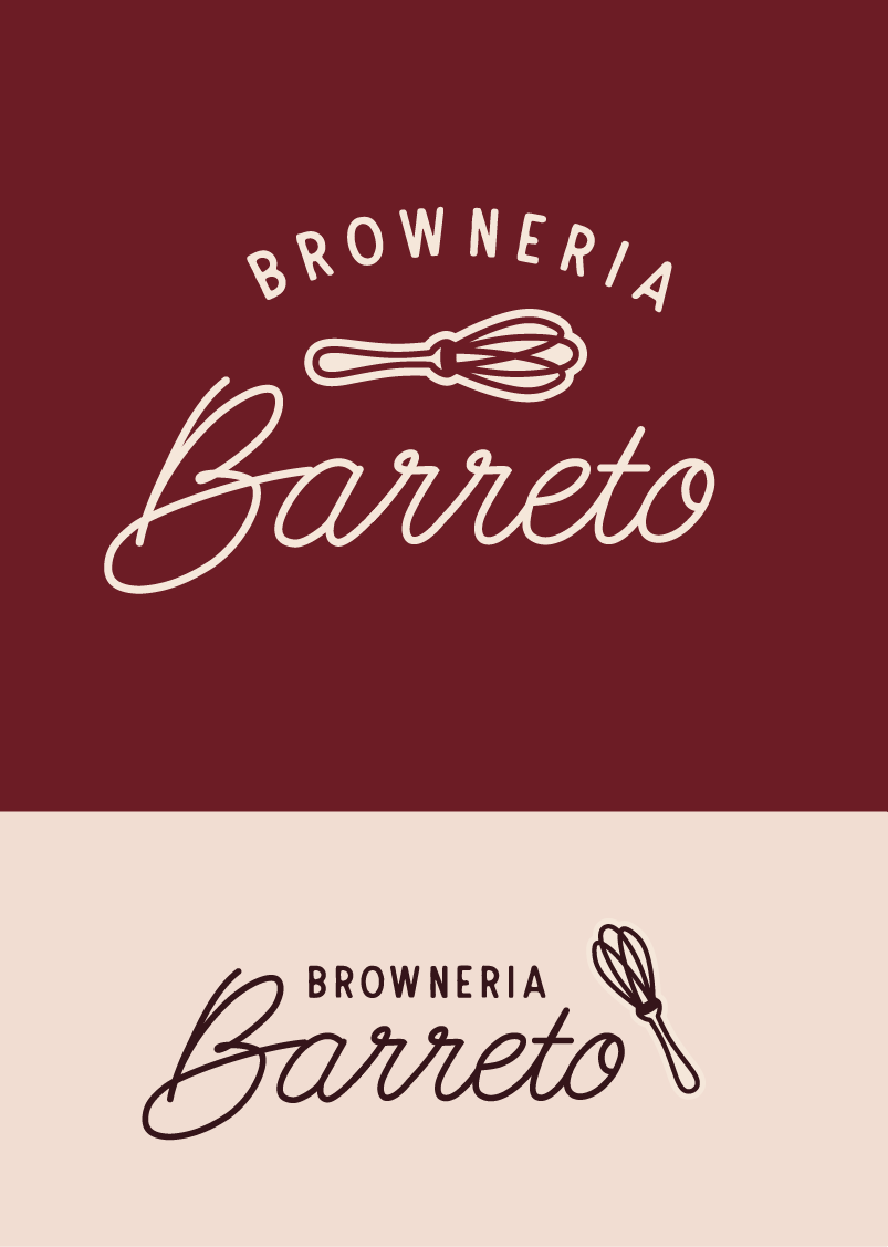Overhead view of two hands reaching for a brownie piece on parchment paper beside an open Santo Brownie bag, with coffee cups on a wooden table.