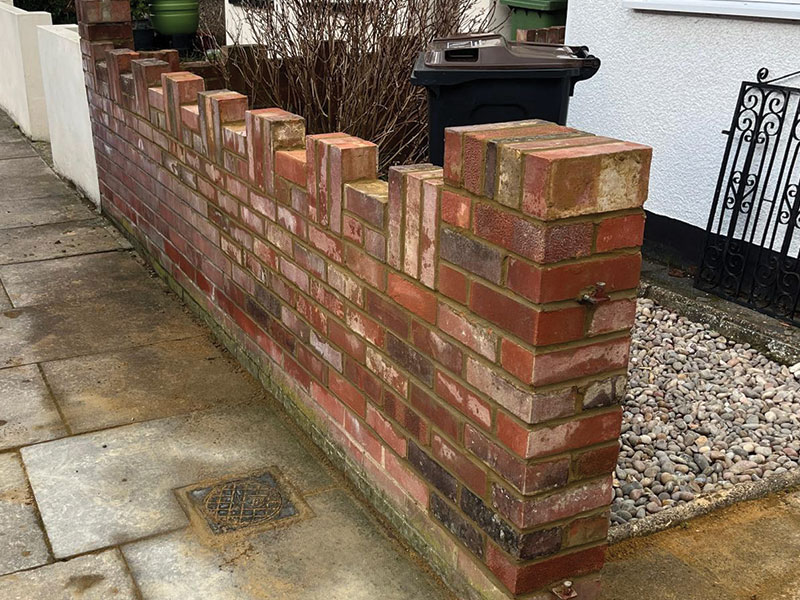 Garden Wall Brickwork Repair