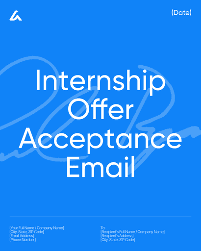 Internship Offer Acceptance Email 