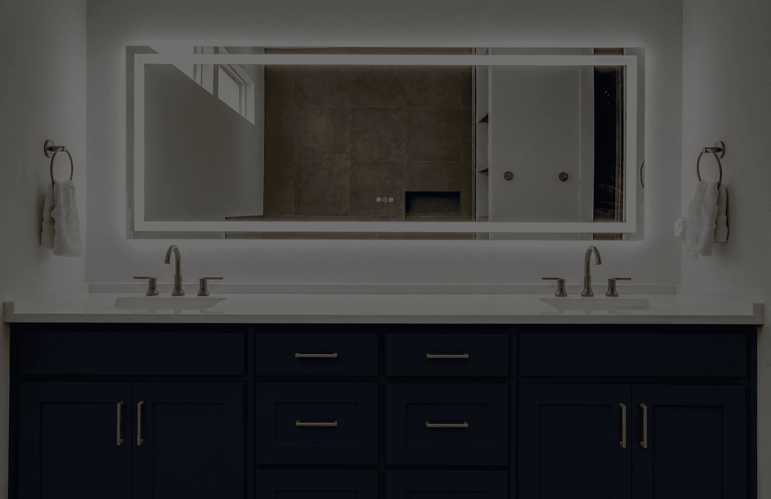 black and white kitchen counter