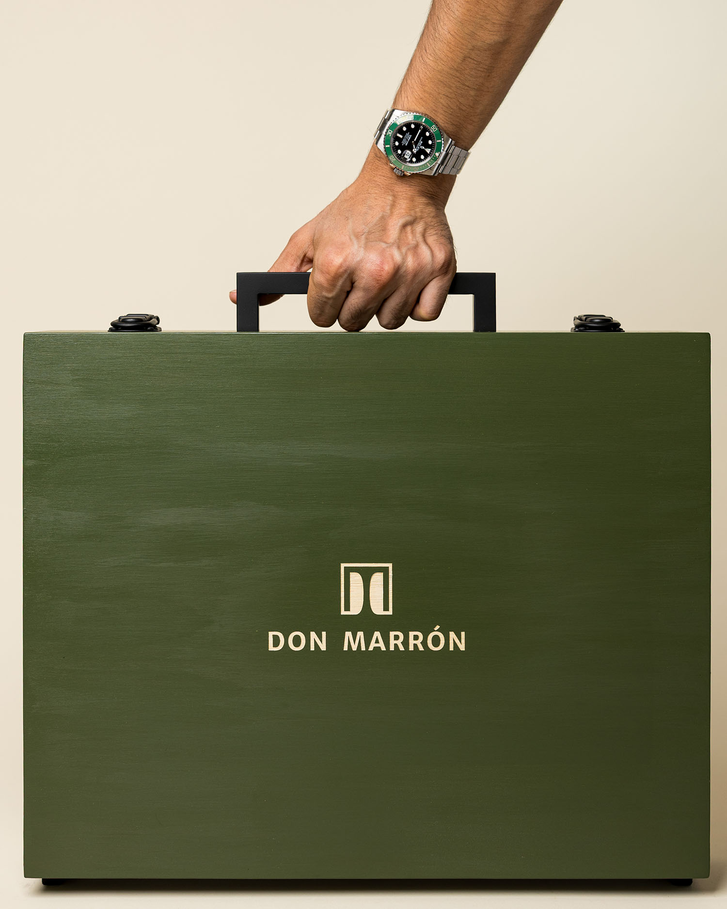 Don Marrón luxury briefcase brand photography by Quickie Studio Chicago