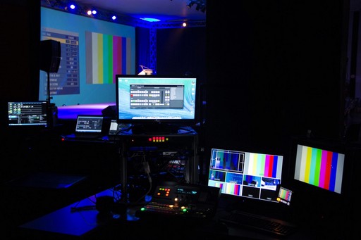 A large frame where the live broadcast takes place