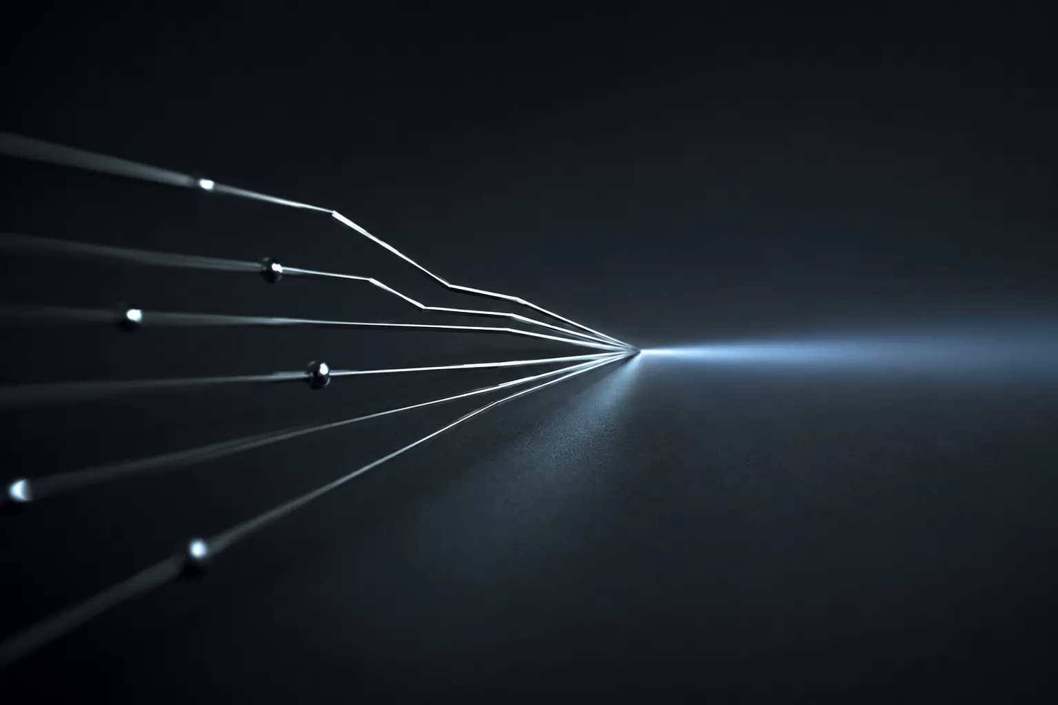 converging-metallic-lines-to-light