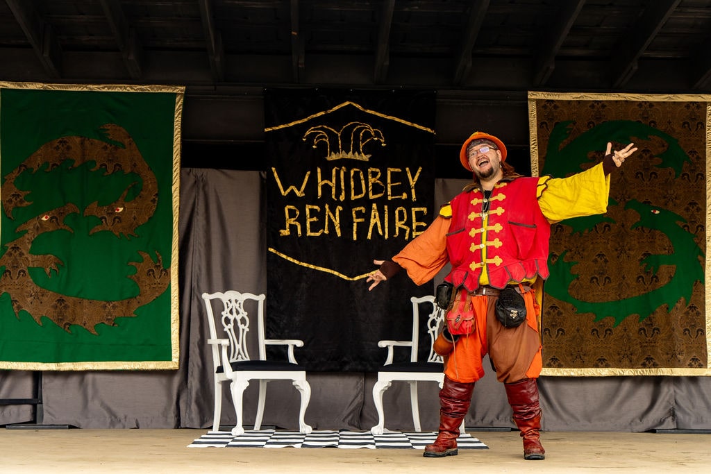 Whidbey Ren Faire Stage with performer