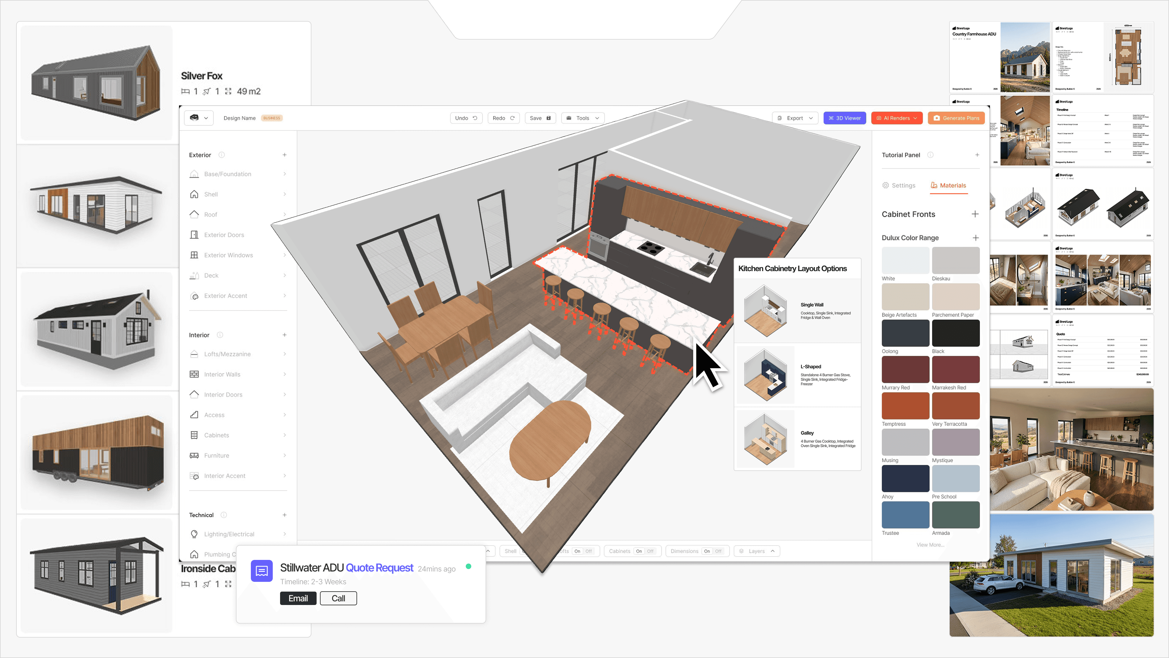 Tiny Easy Visual Sales, Design & Proposal Software for Small Homes