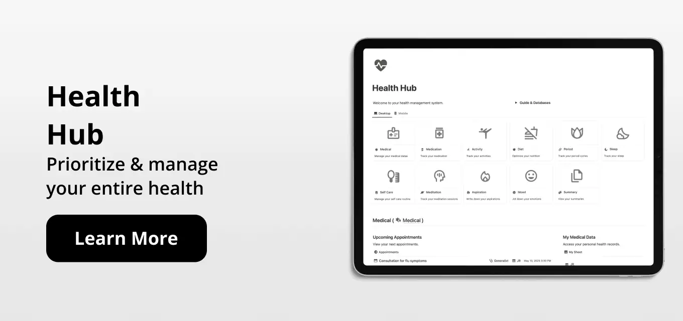 Notion Health Hub