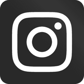 Icon of the Instagram logo in a simple black and white design.