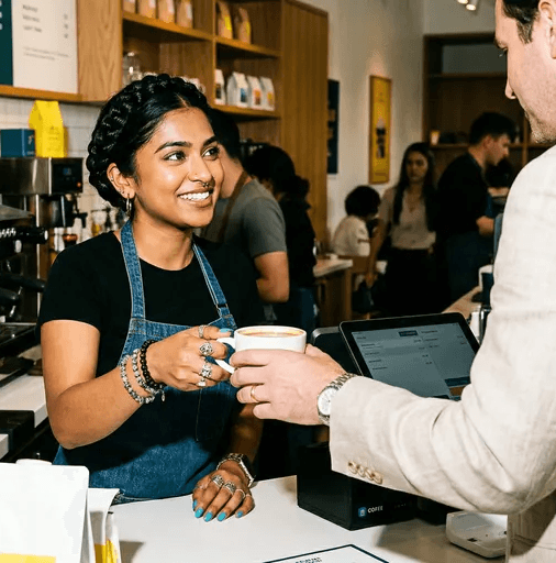 Cafe owner happy to get a business loan