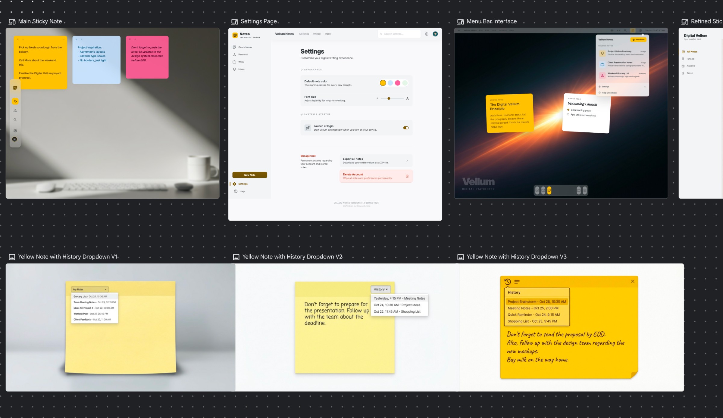 Design iterations in Google Stitch