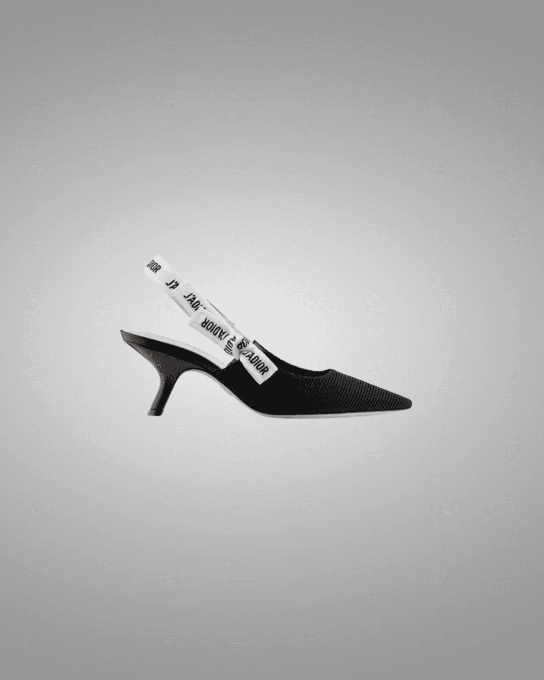 J’Adior Slingback Pump in Black Technical Fabric