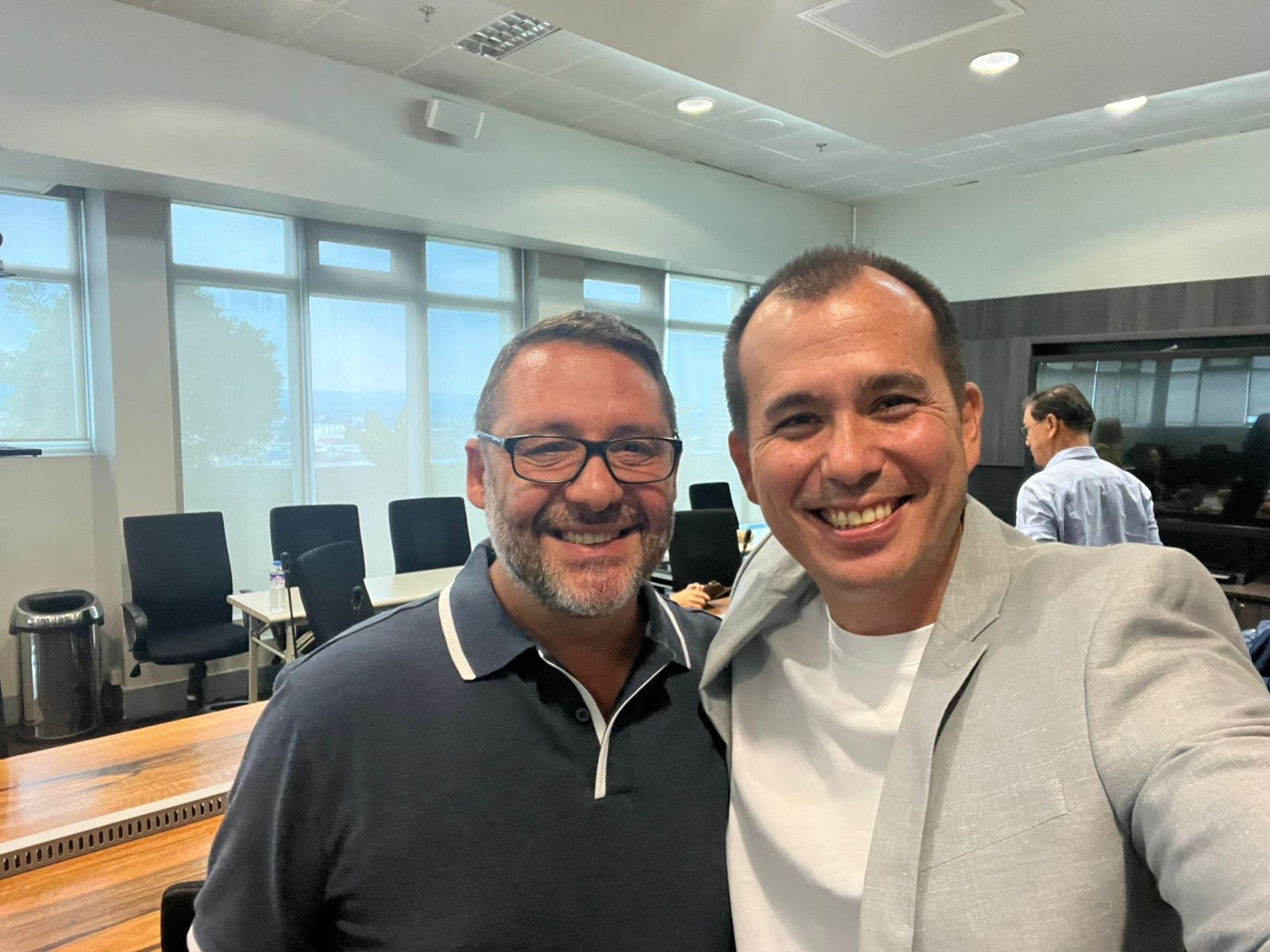 A picture with new colleagues