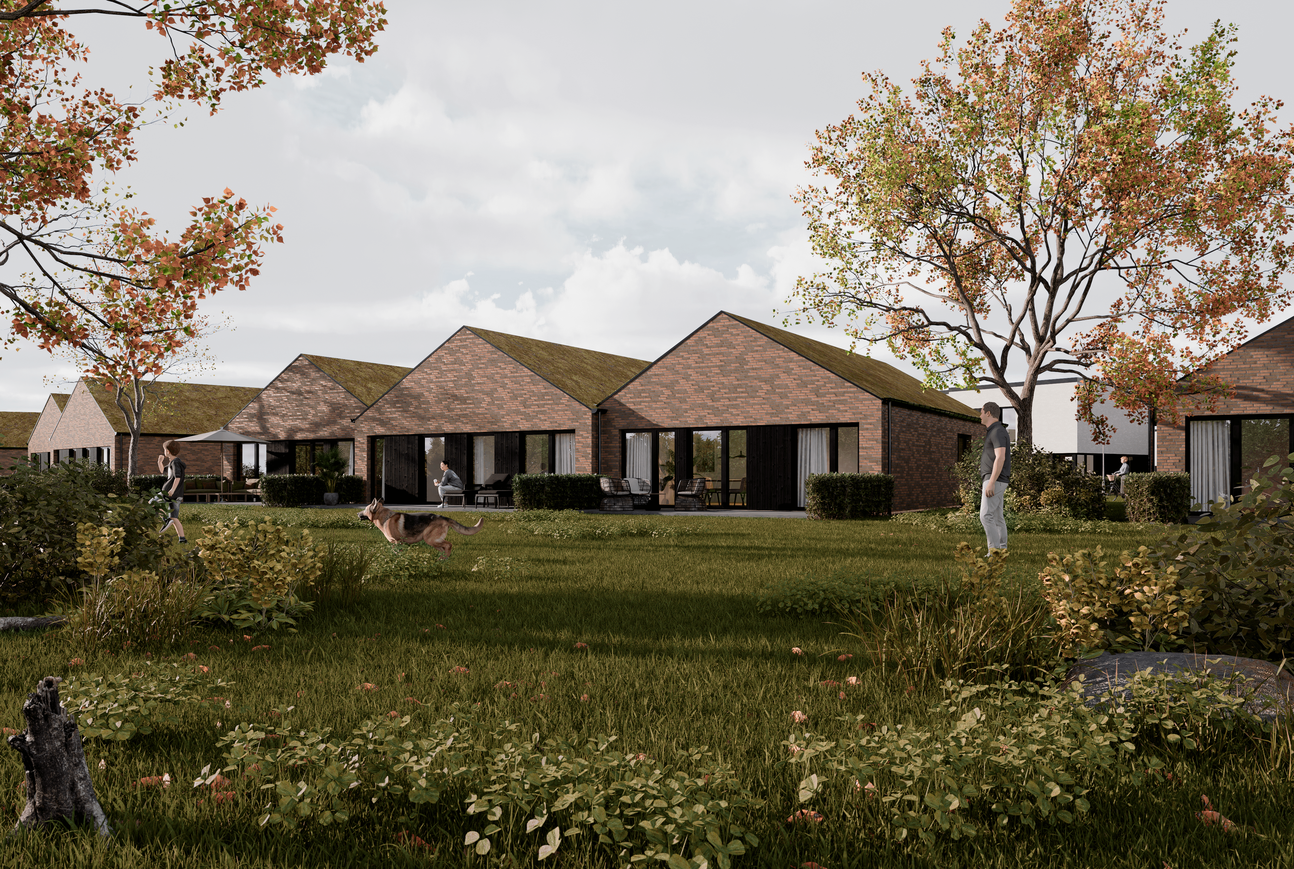 En moderne bygning med behagelig lysindfald.