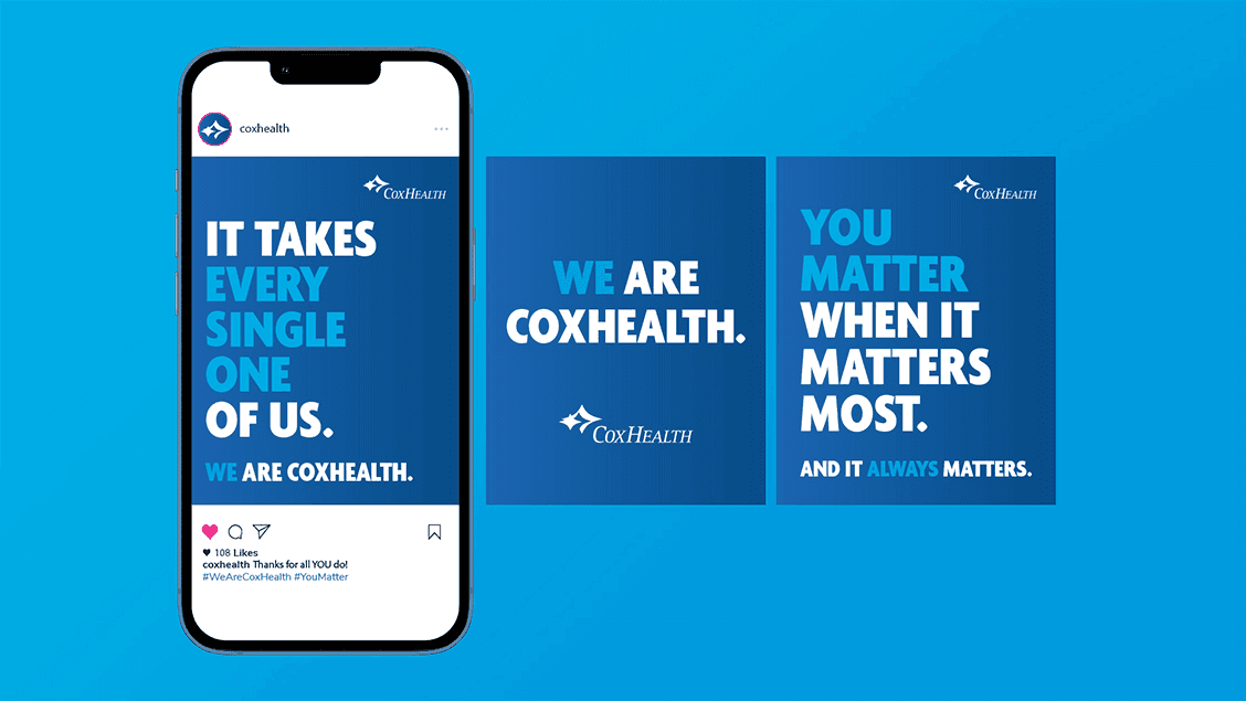 WTADS client Cox Health campaign instagram carousel.