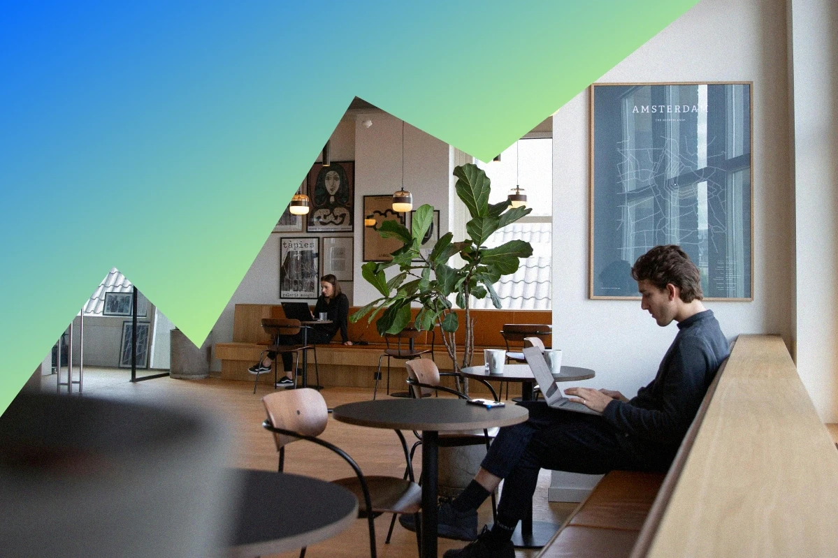 Entrepreneur using mobile banking app to access open banking insights for small business finance