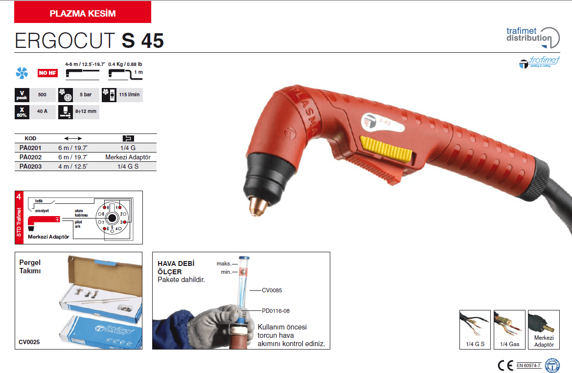 Trafimet Plazma Torç Ergocut S45