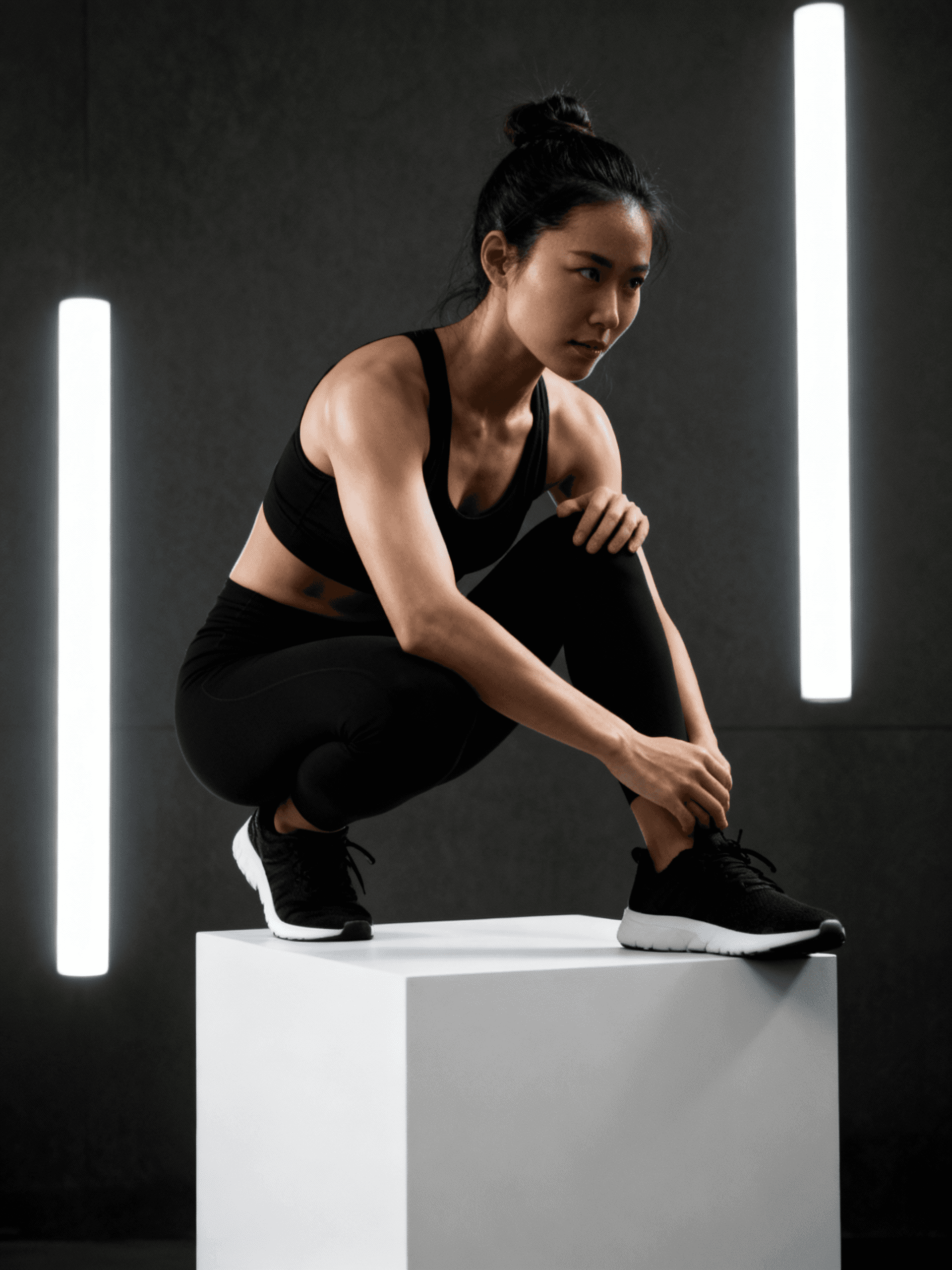 Spa products and flowers on a peach background