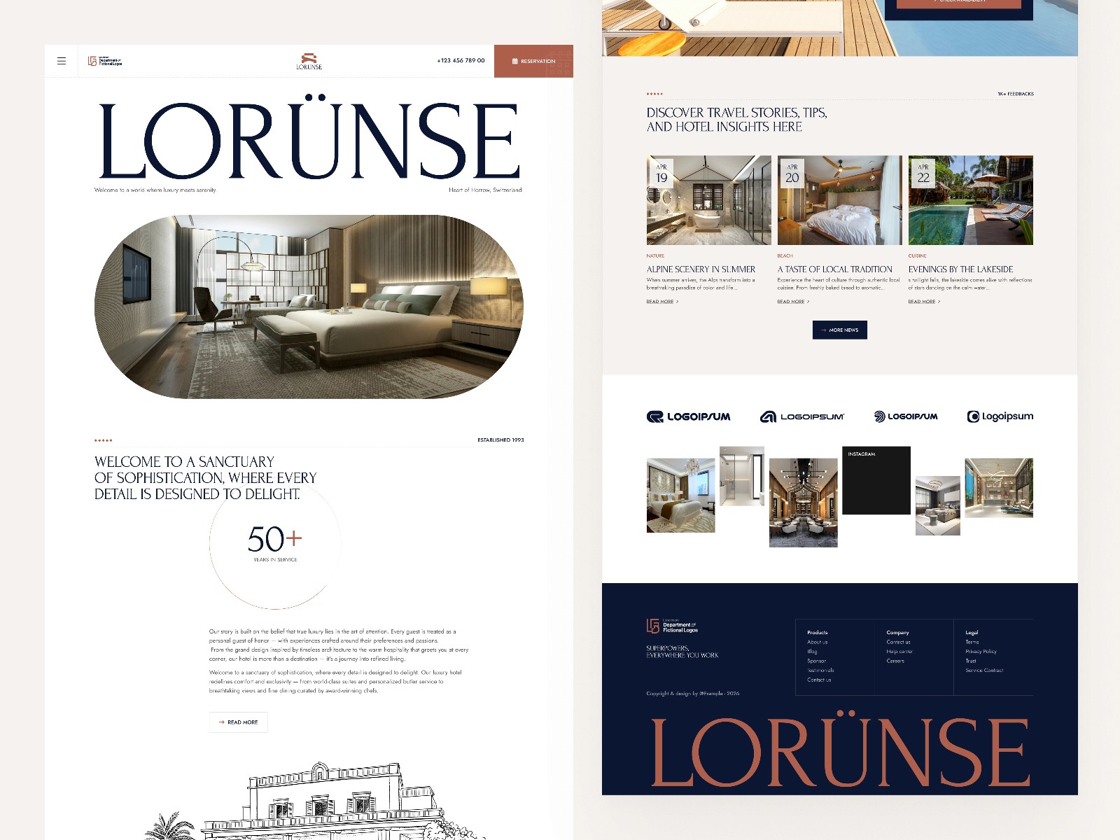 Lorunse — 现代专业房地产网站设计灵感