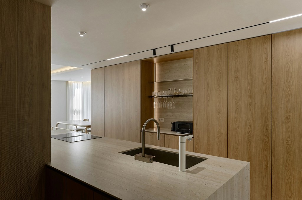 a room with a couch and a table