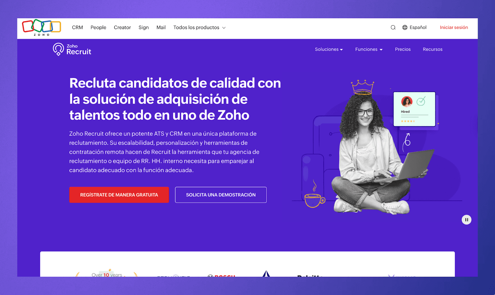 Zoho Homepage