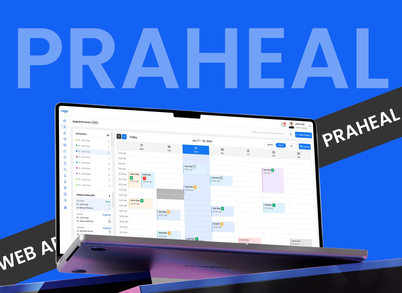 Praheal - Clinic Management SaaS Platform
