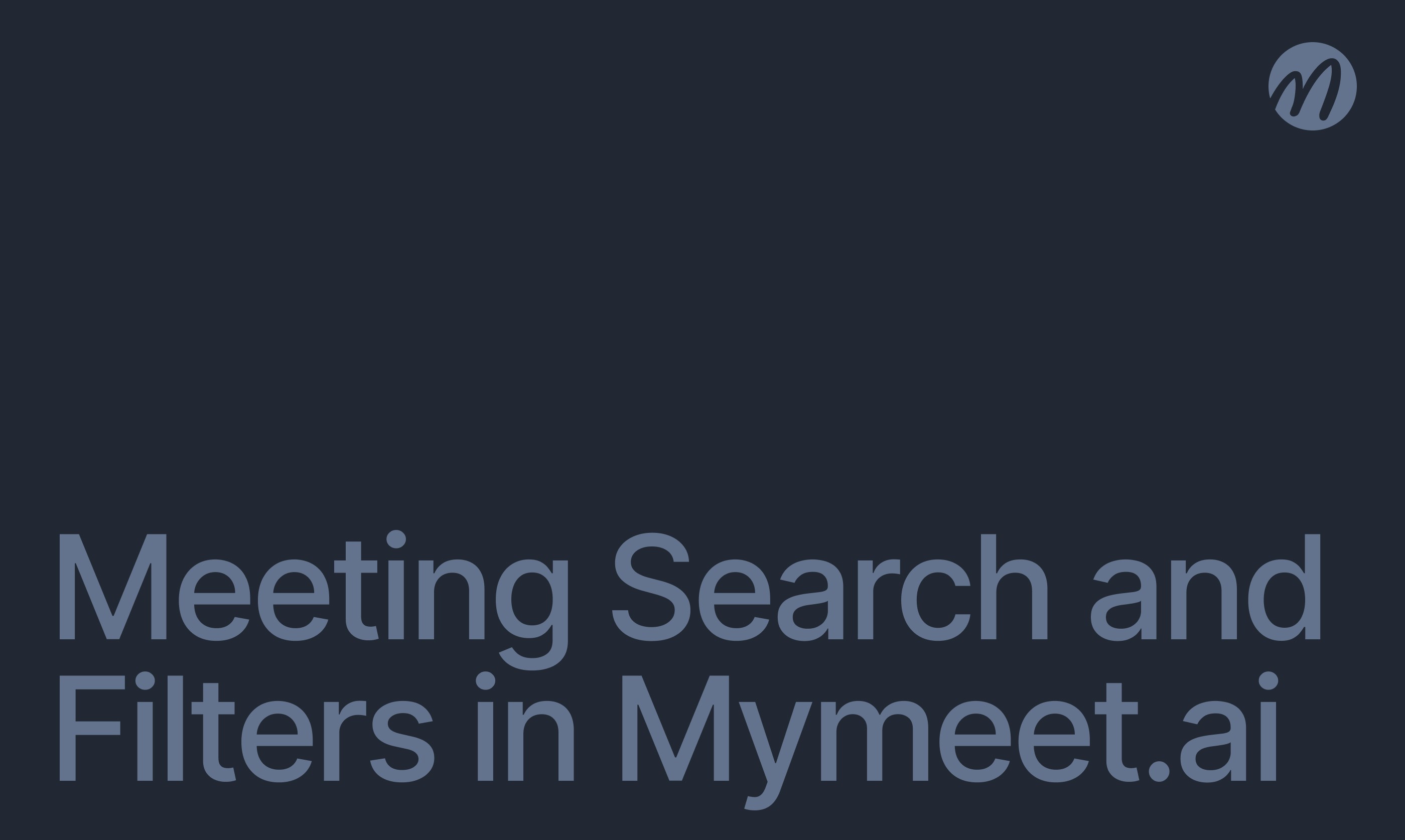 Mymeet.ai update